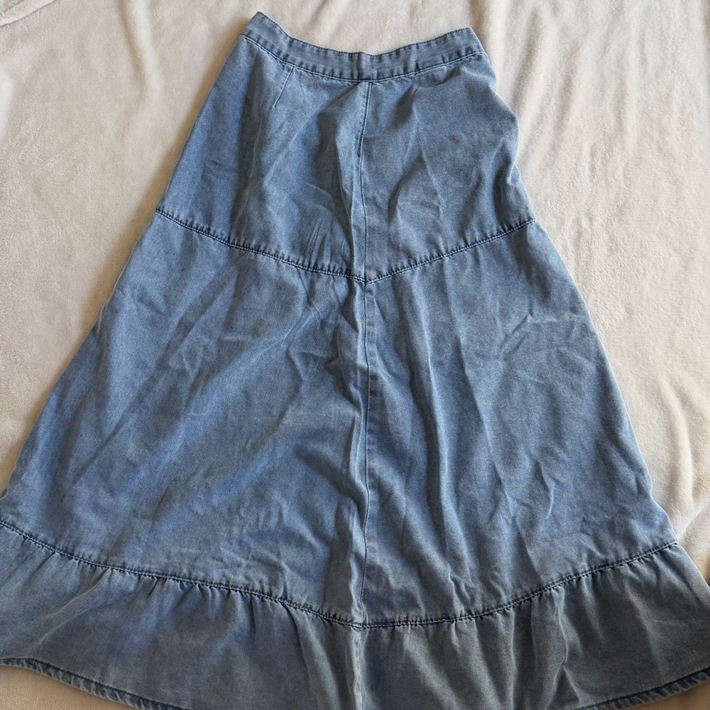 Denim Maxi Skirt - Picture 4 of 4